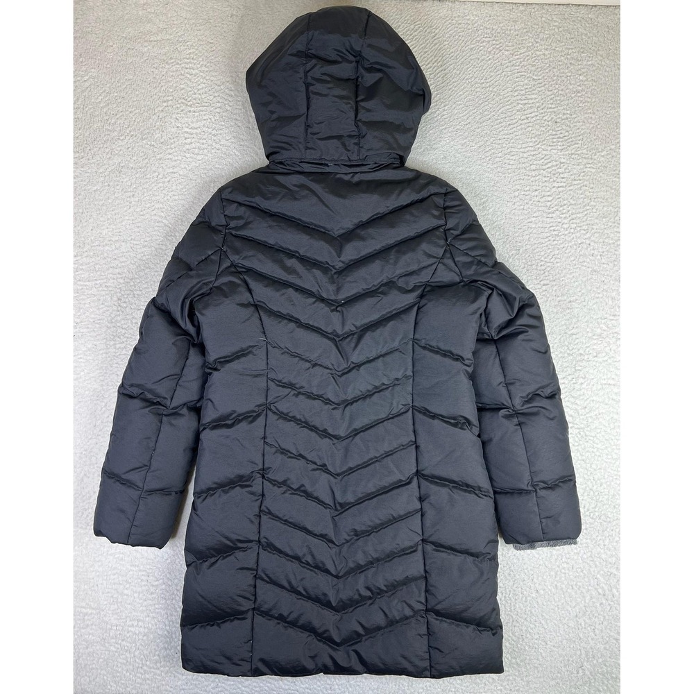 Eddie Bauer Coat Womens Small Black Down Hooded Zip Long Quilted Puffer Parka - Picture 2 of 14